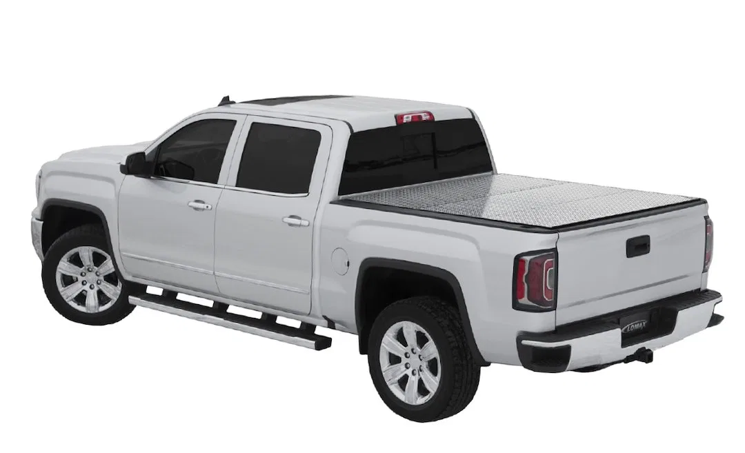 B2010069 – ACCESS Tonneau Cover, Hard Tri-Fold Low Profile Diamond Plate Aluminum Lockable Using Tailgate Handle Lock...